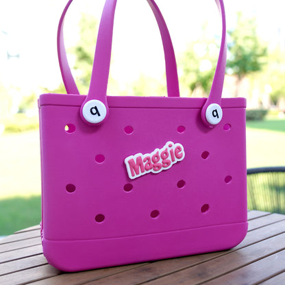 Owllaser "Maggie" HandBag Accessories PVC Rubber Totes Inserts Charms for Bogg Bag