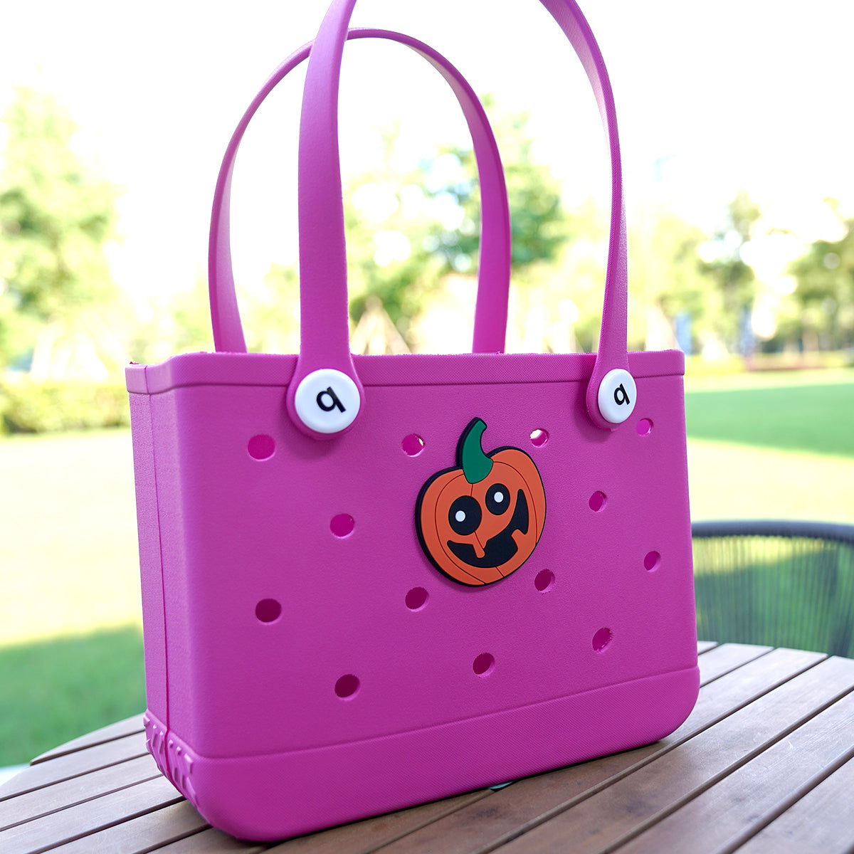 Owllaser Pumpkin HandBag Accessories PVC Rubber Totes Inserts Charms for Bogg Bag