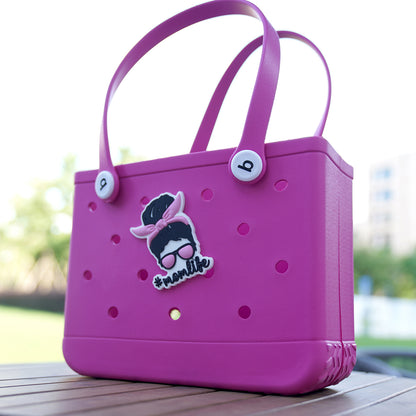 Owllaser Sunglass Girls Charms for Bogg Bags, PVC Rubber Totes Inserts Charms Accessories for Handbag Beach Tote Bag