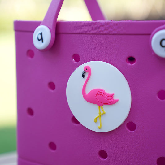 Owllaser Flamingo HandBag Accessories PVC Rubber Totes Inserts Charms for Bogg Bag