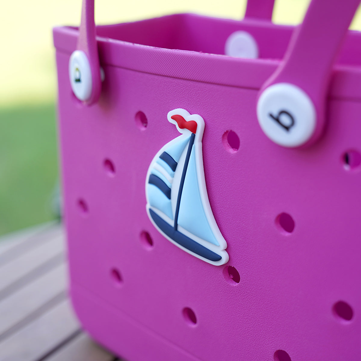 Owllaser Sailboat HandBag Accessories PVC Rubber Totes Inserts Charms for Bogg Bag