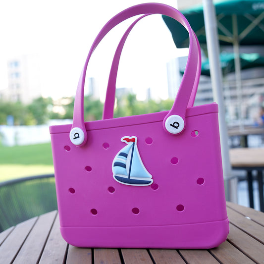 Owllaser Sailboat HandBag Accessories PVC Rubber Totes Inserts Charms for Bogg Bag