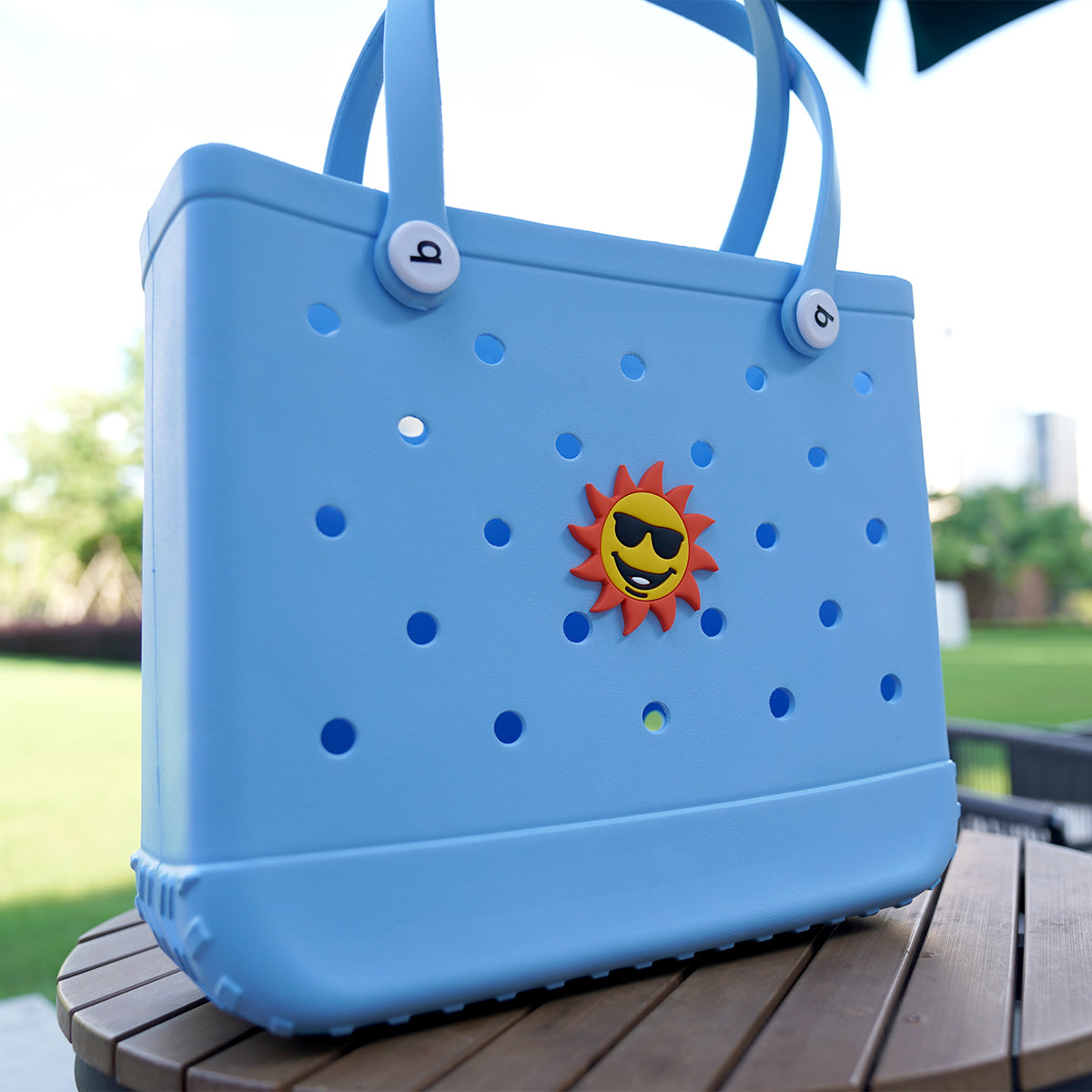 Owllaser Sun Charms, Rubber Beach Bag Tote Handbag Bogg Bag