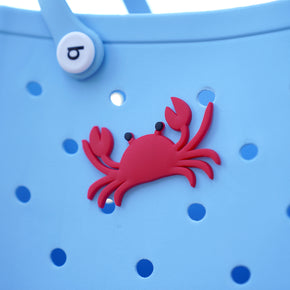 Owllaser Crab HandBag Accessories PVC Rubber Totes Inserts Charms for Bogg Bag