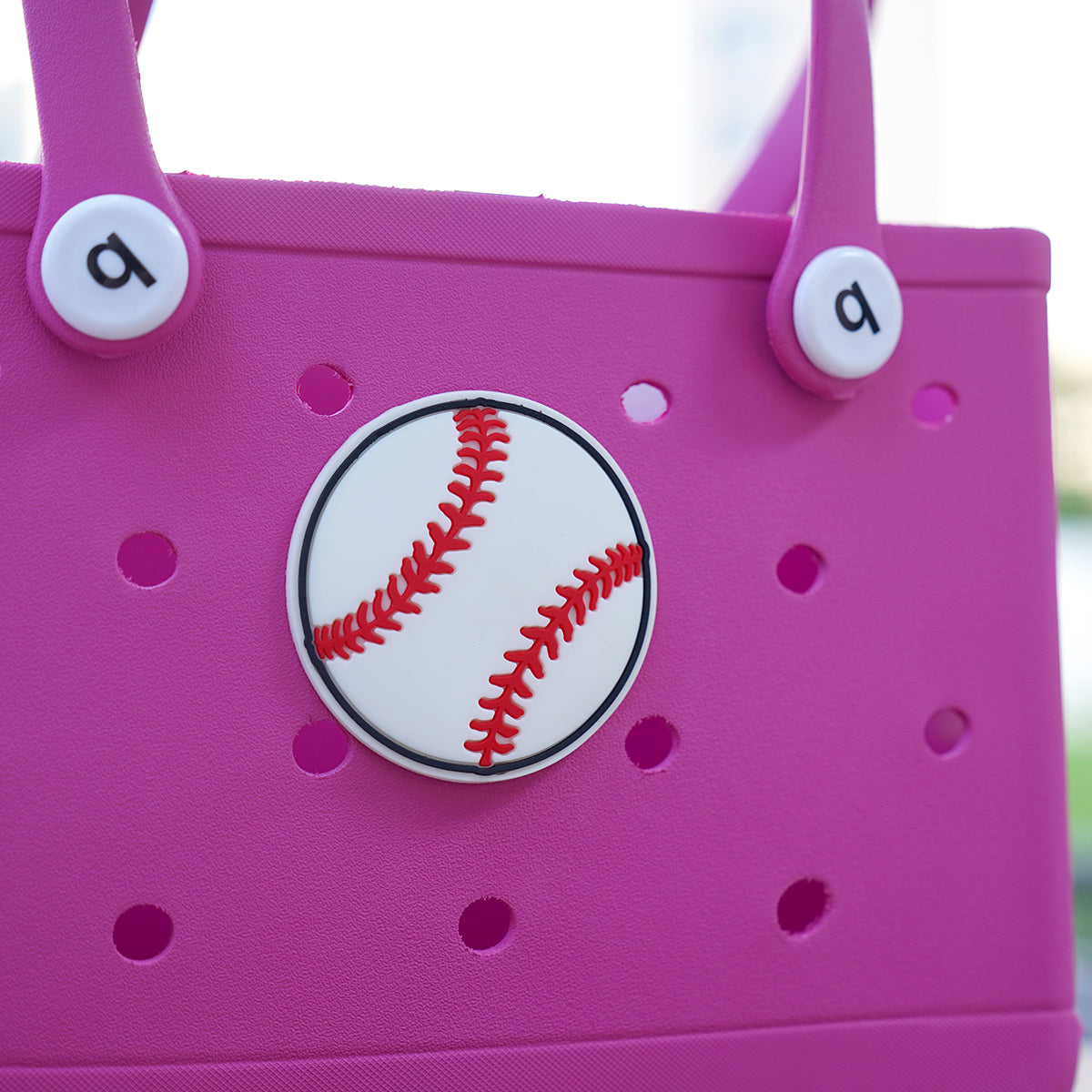 Owllaser Baseball Games Style Charms for HandBags, Rubber Beach Bag Decoration