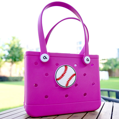 Owllaser Baseball Games Style Charms for HandBags, Rubber Beach Bag Decoration