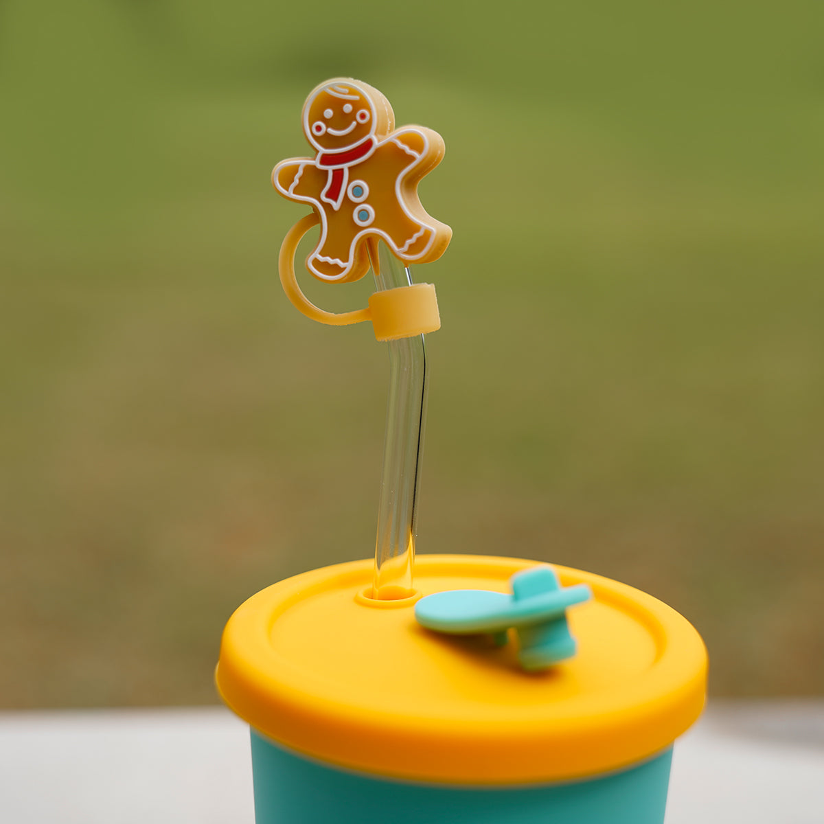 Owllaser Gingerbread Man Straw Topper for 10mm Straw