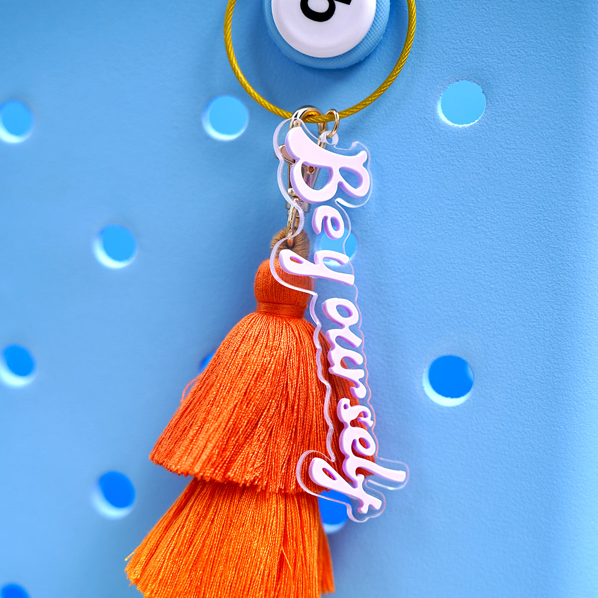 Owllaser 3D Personalized Name Charm for Handbag and Keychain with Colorful Tassel