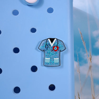 Owllaser Medical Uniform Charm with Quicksand for Handbags, Accessories for Bogg Bags