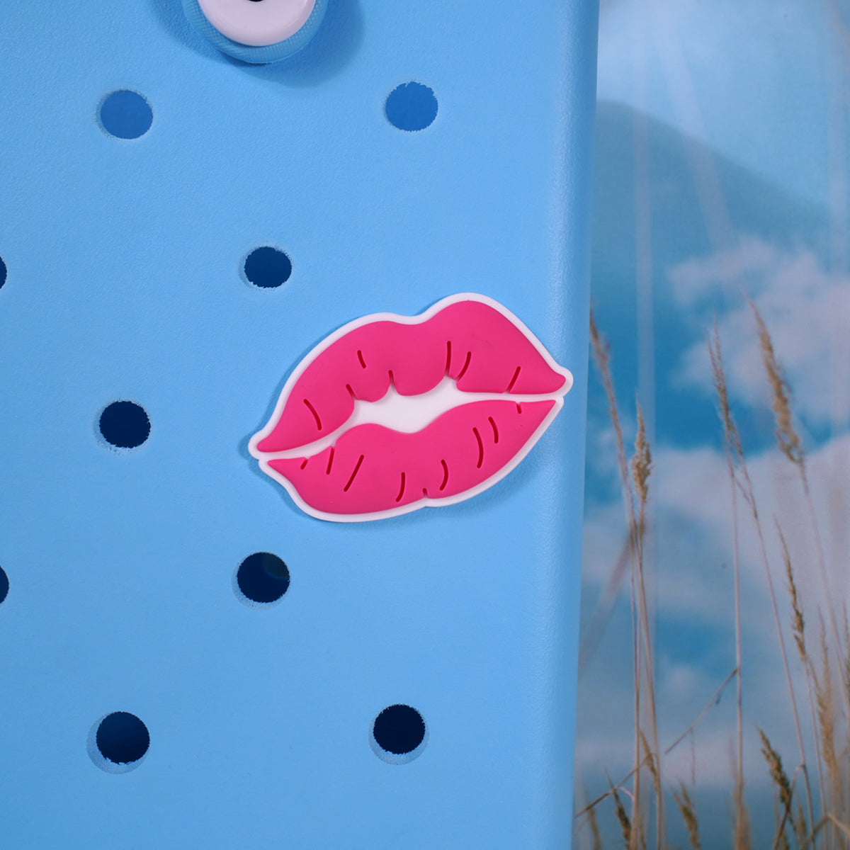 Owllaser Red Lips Charm for Bogg Handbag