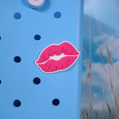 Owllaser Red Lips Charm for Bogg Handbag