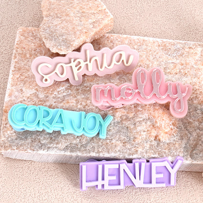 Owllaser Custom Name Acrylic Hair Clip Personalized Hair Accessory Gifts