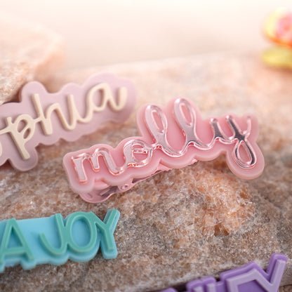 Owllaser Custom Name Acrylic Hair Clip Personalized Hair Accessory Gifts