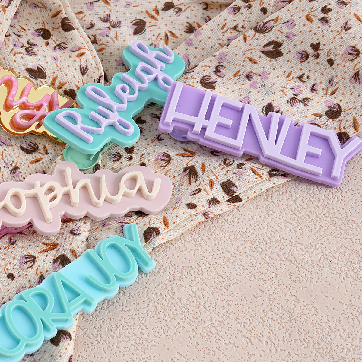 Owllaser Custom Name Acrylic Hair Clip Personalized Hair Accessory Gifts