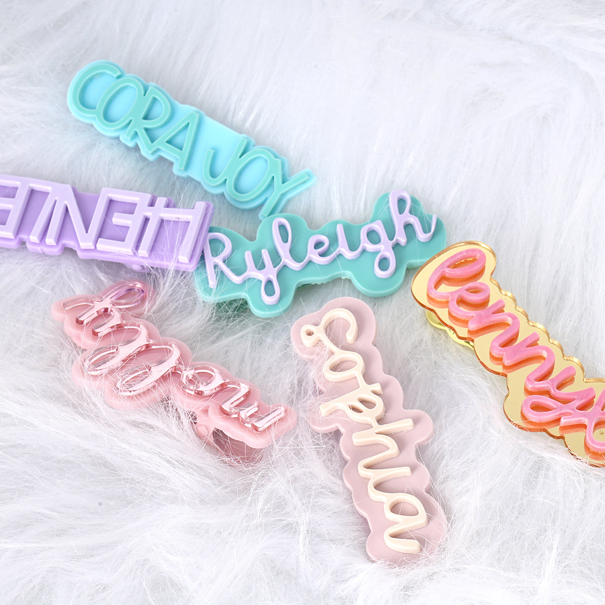 Owllaser Custom Name Acrylic Hair Clip Personalized Hair Accessory Gifts