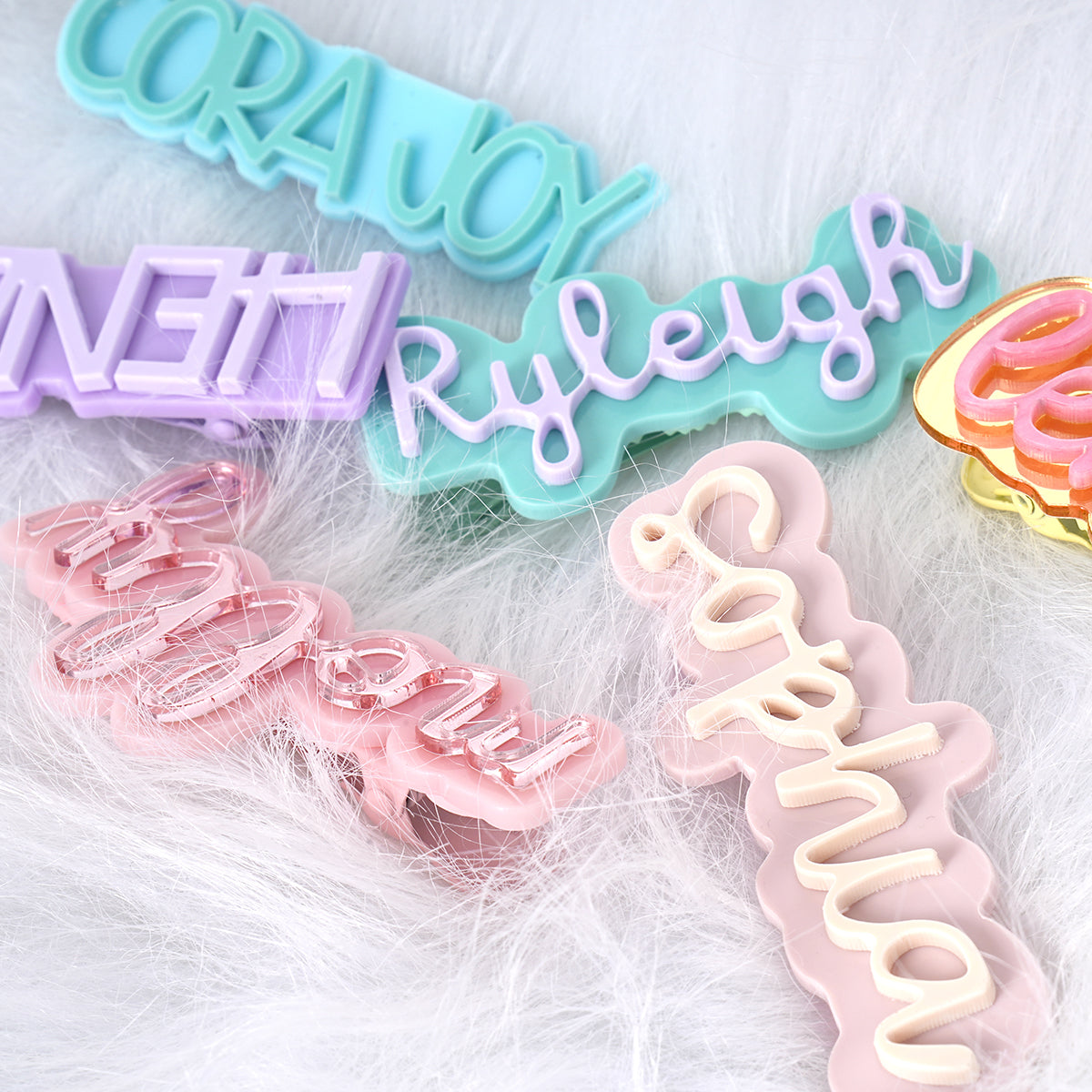 Owllaser Custom Name Acrylic Hair Clip Personalized Hair Accessory Gifts