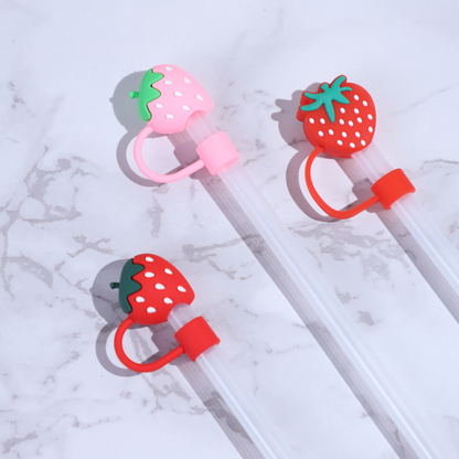 Owllaser Strawberry Straw Topper for 10mm Straw