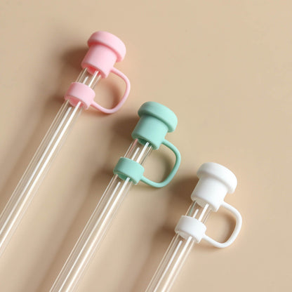 Owllaser Simple Mushroom Hat Straw Topper, PVC Straw Accessory for 10mm Straw