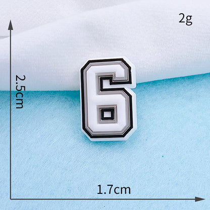 Owllaser 3D Black and White Numbers for Shoe Charm