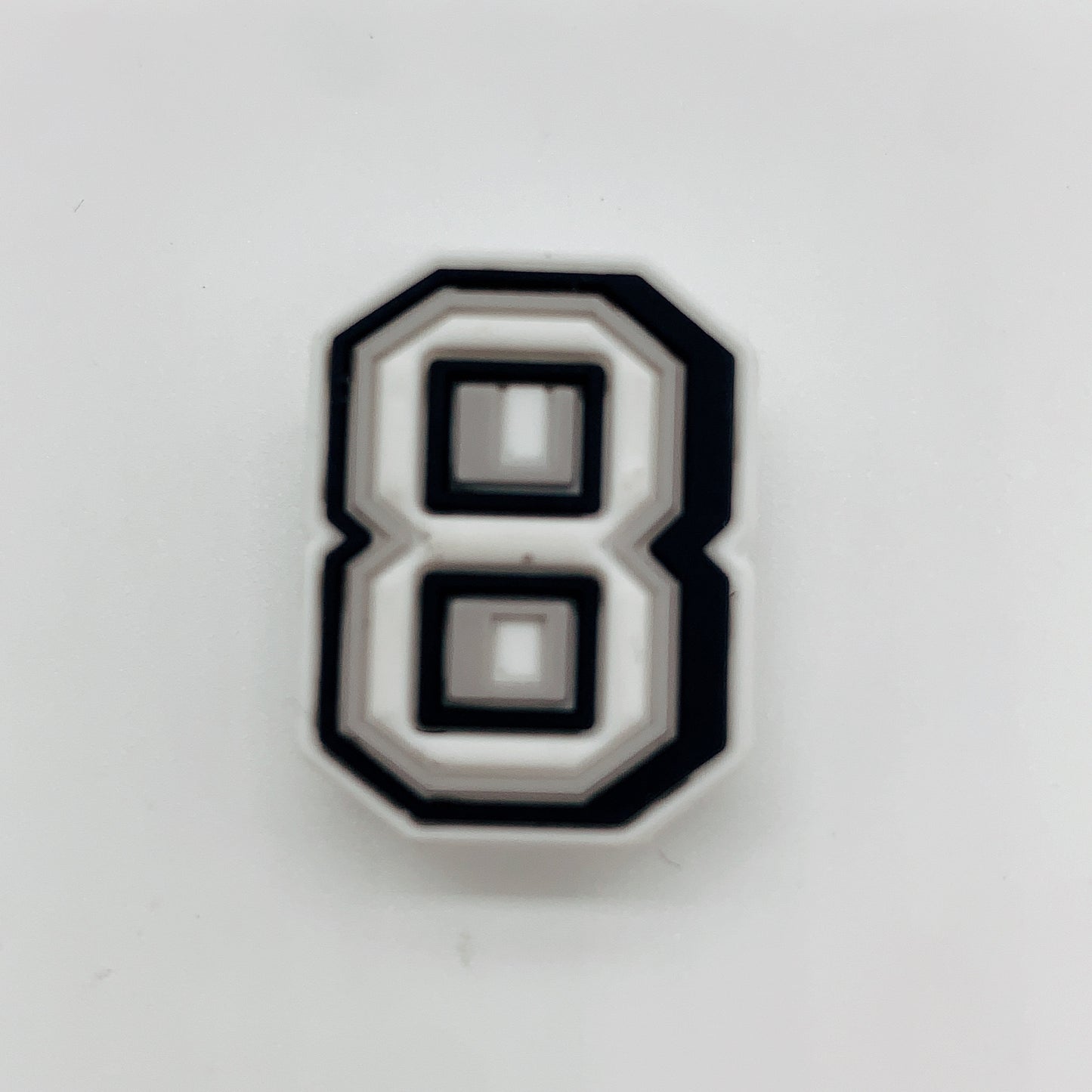 Owllaser 3D Black and White Numbers for Shoe Charm