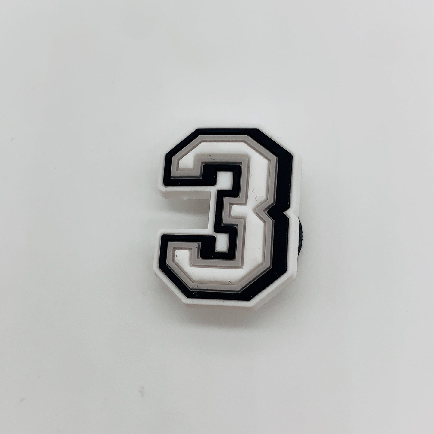 Owllaser 3D Black and White Numbers for Shoe Charm