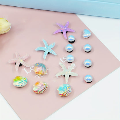 Owllaser Ocean Series Pearls Charms for Handbags, Starfish Accessories for Bogg Bags（15Pcs）