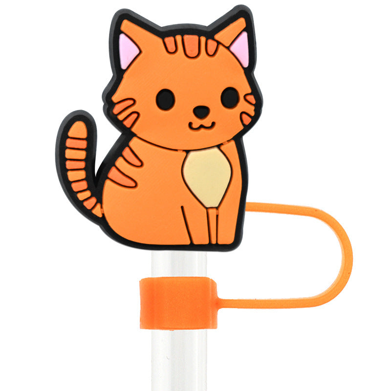 Owllaser Cartoon Cat Straw Topper Accessory for 10mm Straw(13Pcs)