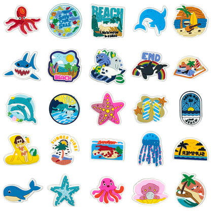 Owllaser Marine Creature Style Charms for Shoes, PVC Soft Rubber Removable DIY（25Pcs）