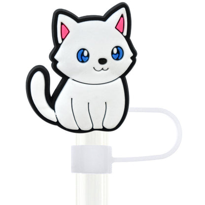 Owllaser Cartoon Cat Straw Topper Accessory for 10mm Straw(13Pcs)