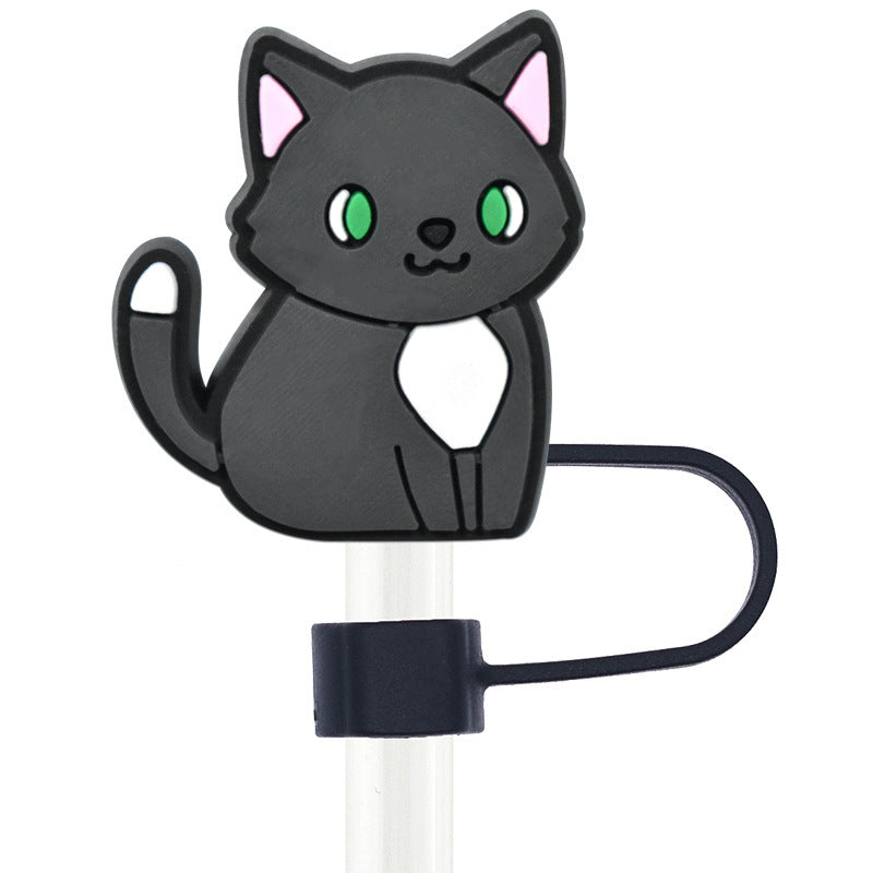 Owllaser Cartoon Cat Straw Topper Accessory for 10mm Straw(13Pcs)