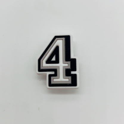 Owllaser 3D Black and White Numbers for Shoe Charm