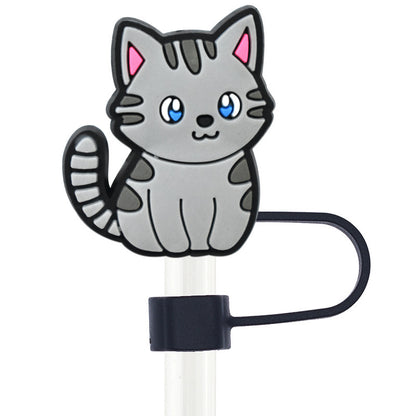 Owllaser Cartoon Cat Straw Topper Accessory for 10mm Straw(13Pcs)