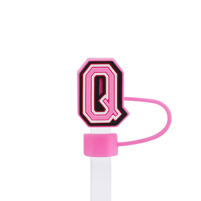 Owllaser Initial Letter Straw Topper, Cute and Stylish Accesories for 10mm Straw