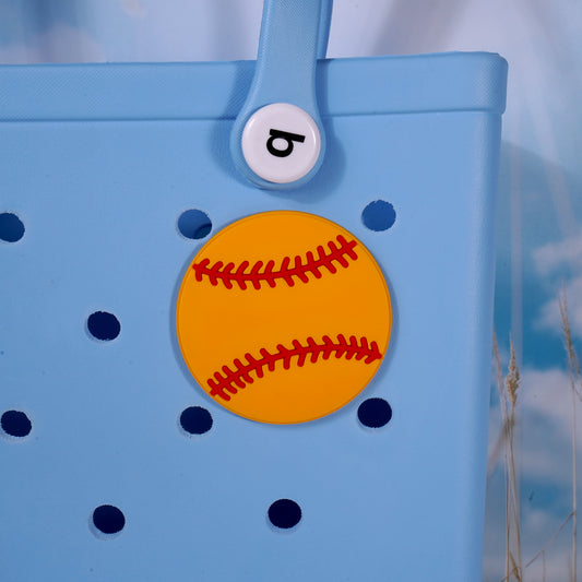 Owllaser Softball Games Style Charms for HandBags, for Bogg Bag