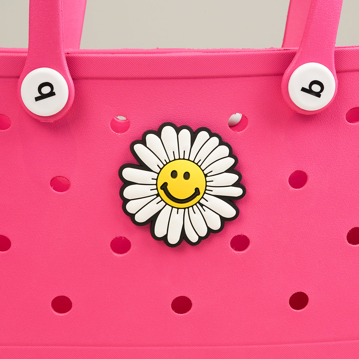 Owllaser Smiling Daisy Charm for Handbags, Accessories for Bogg Bags