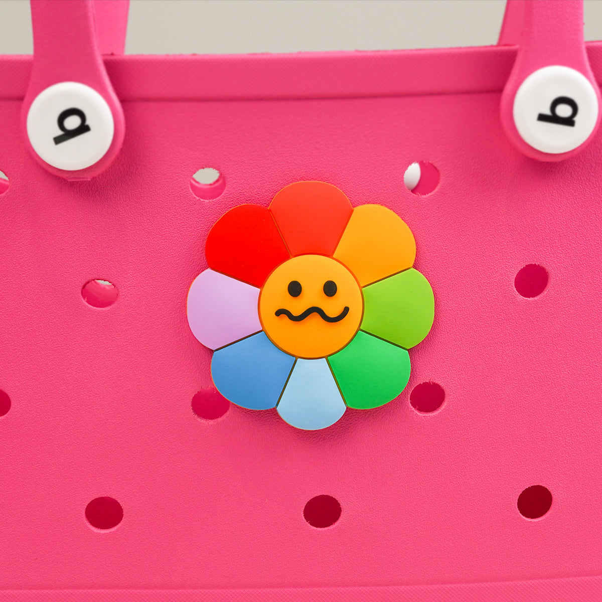 Owllaser Rainbow Sunflower Charm for Handbags, Accessories for Bogg Bags