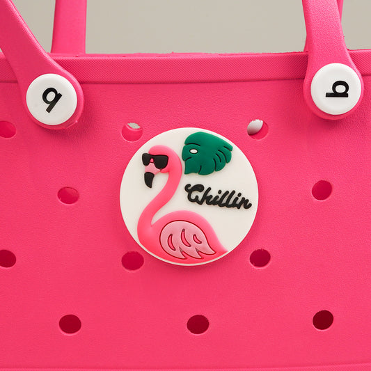 Owllaser Cool Flamingo Charm for Handbags, Accessories for Bogg Bags