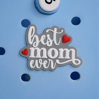 Owllaser Best Mom ever Charm for Handbags, Accessories for Bogg Bags