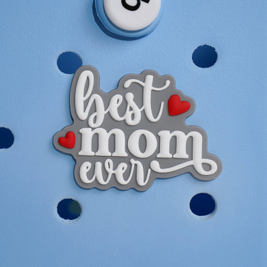 Owllaser Best Mom ever Charm for Handbags, Accessories for Bogg Bags