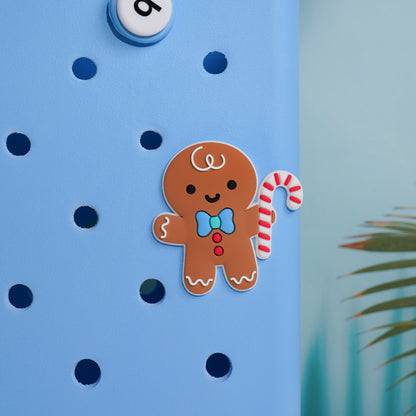 Owllaser Gingerbread Man Charm for Handbags, Accessories for Bogg Bags