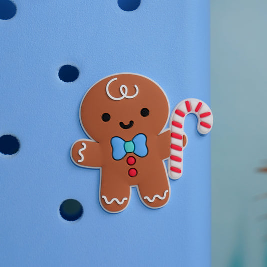 Owllaser Gingerbread Man Charm for Handbags, Accessories for Bogg Bags