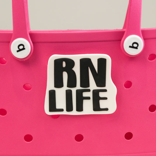 Owllaser Letters "RN LIFE" Charm for Handbags, Accessories for Bogg Bags