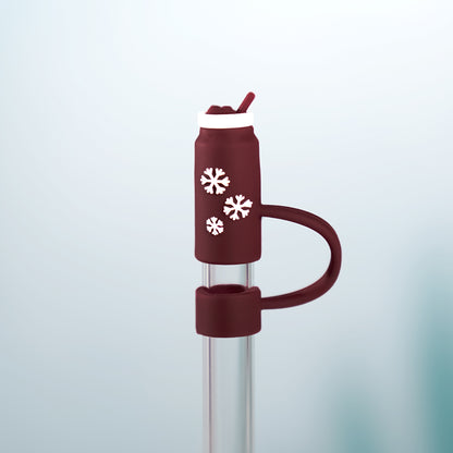 Owllaser 3D Three Snowflakes Cup Straw Topper, 10mm Straw Accessory