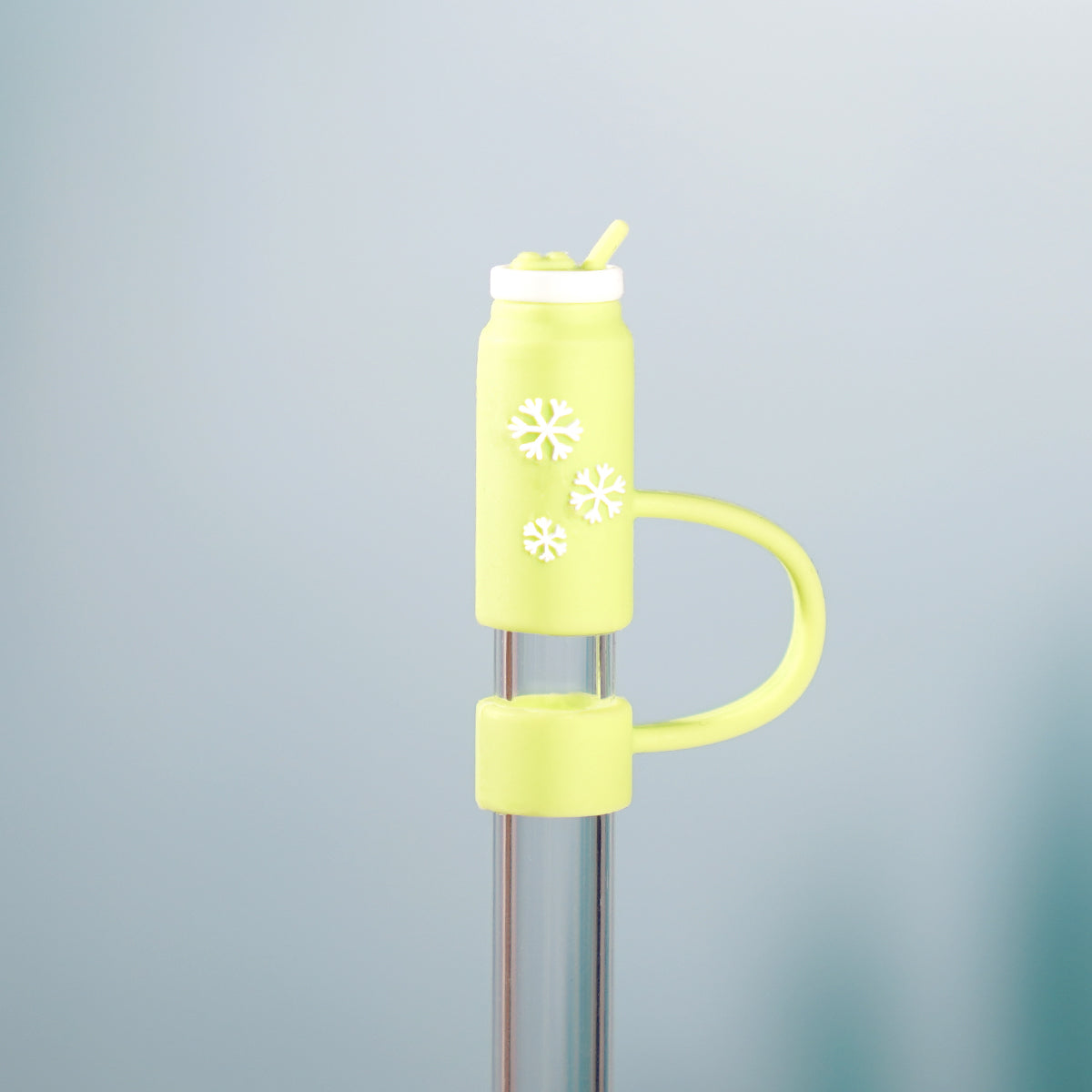 Owllaser 3D Three Snowflakes Cup Straw Topper, 10mm Straw Accessory