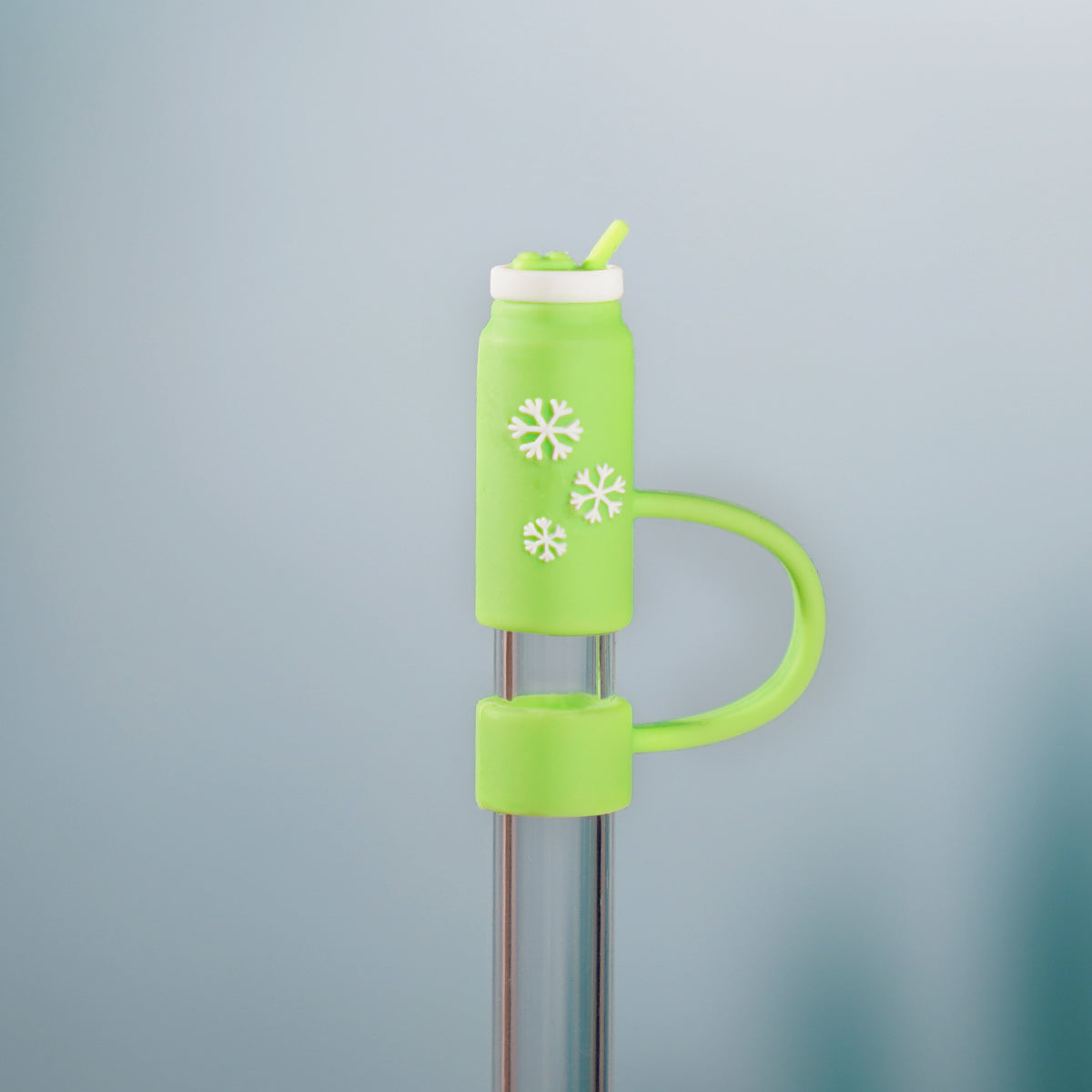 Owllaser 3D Three Snowflakes Cup Straw Topper, 10mm Straw Accessory
