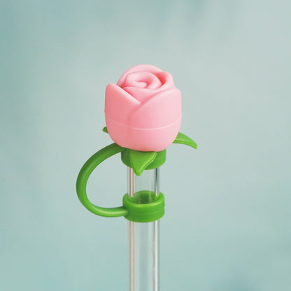 Owllaser Romantic Rose Straw Topper Accessory for 10mm Straw